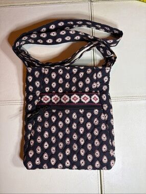Vera Bradley Quilted Black Patterned Crossbody Bag - Stylish Everyday Tote